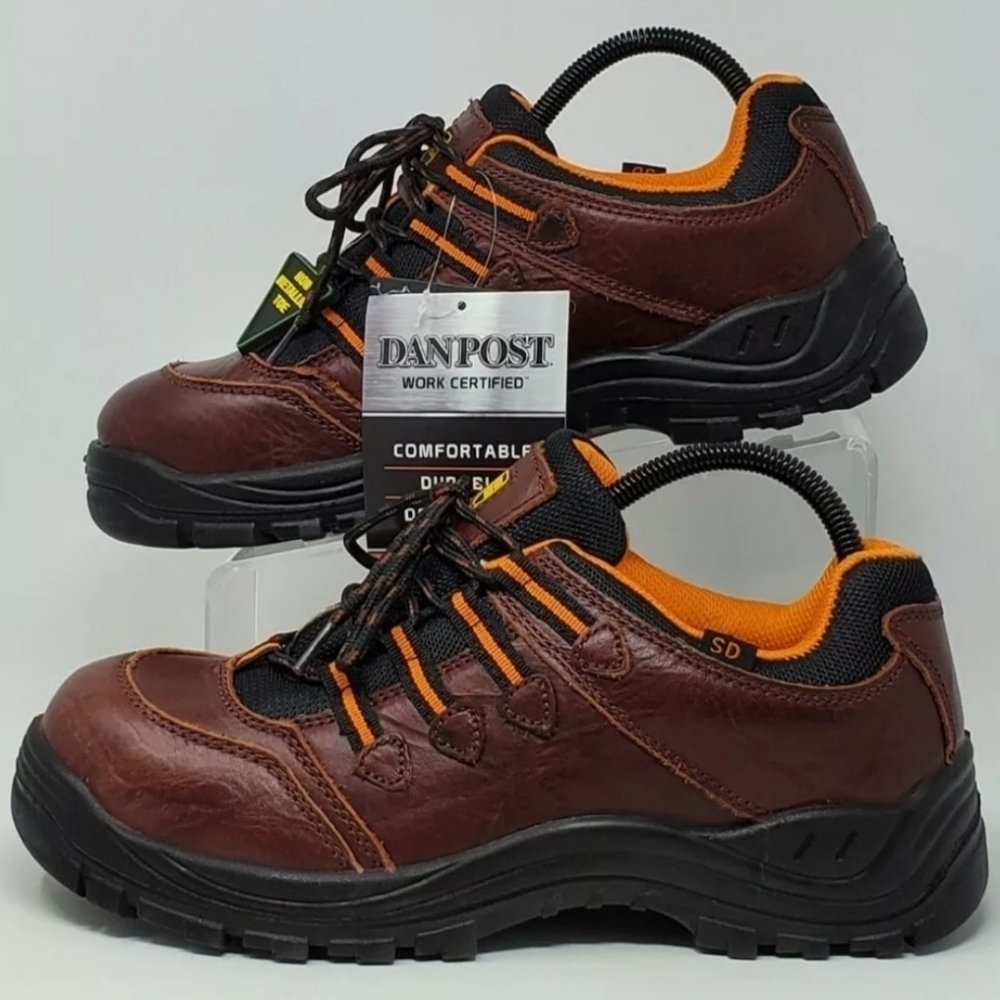 Dan Post Men's Size 8 Low Hiker Oxblood Composite Toe Leather Brown DP63783 New
